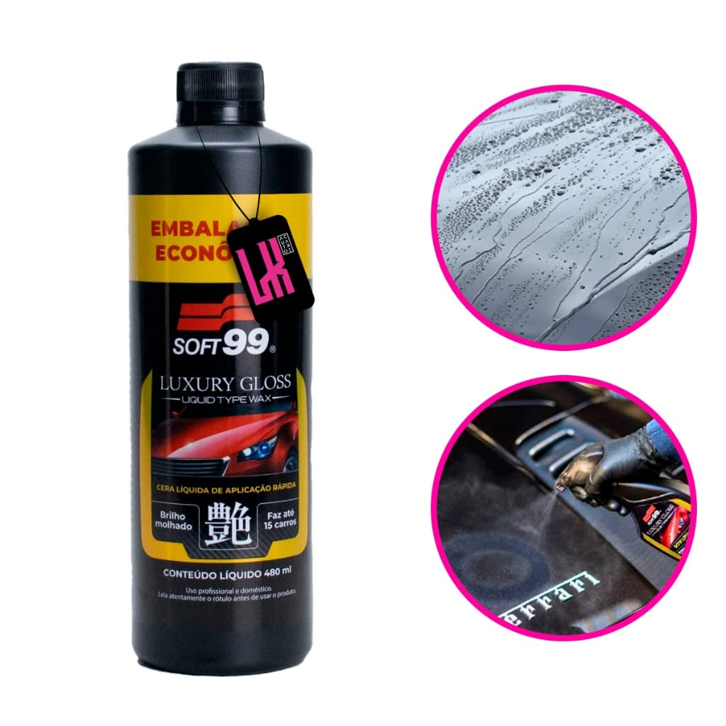 Refil Luxury Gloss 480ml Soft99 Cera Liquida Carnauba