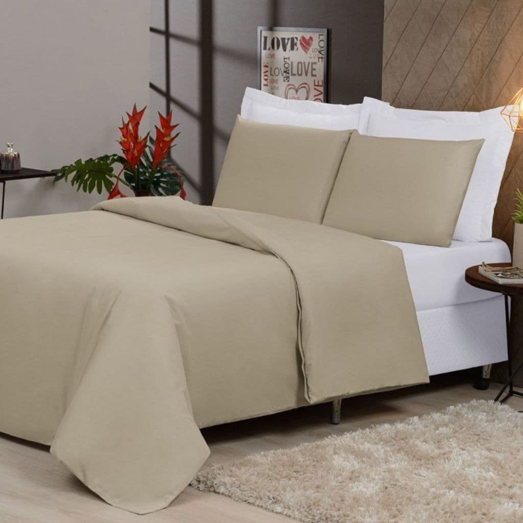 Protetor Duvet de Edredom Casal Queen King e Solteiro 400 Fios Toque Macio Proteção