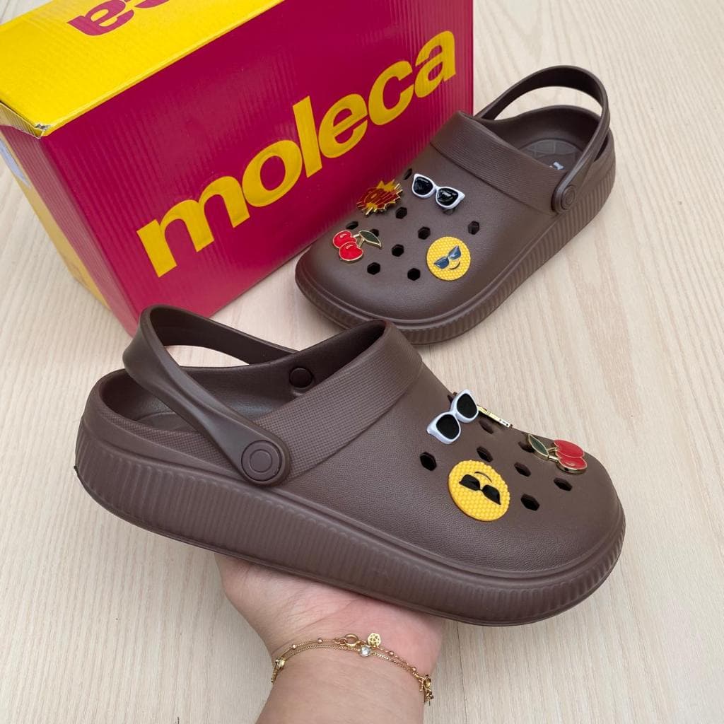 Babuche Sandália Leve Feminina Moleca Pingentes Confortável Acolchoado Estilo Moda