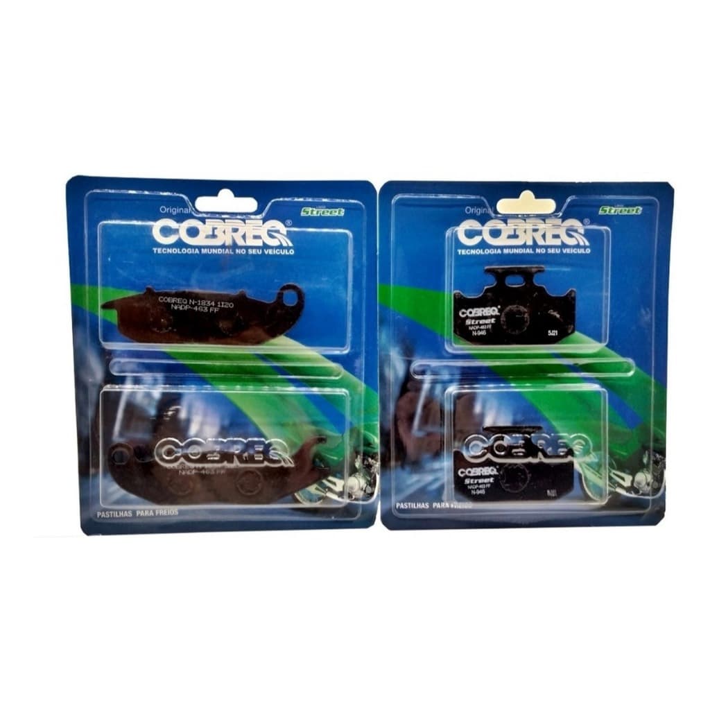 KIT PASTILHA FREIO DIANT/TRAS COBREQ YAMAHA XTZ250 TENERE LANDER 2016 DIANTE XTZ150 CROSSER 150 2019