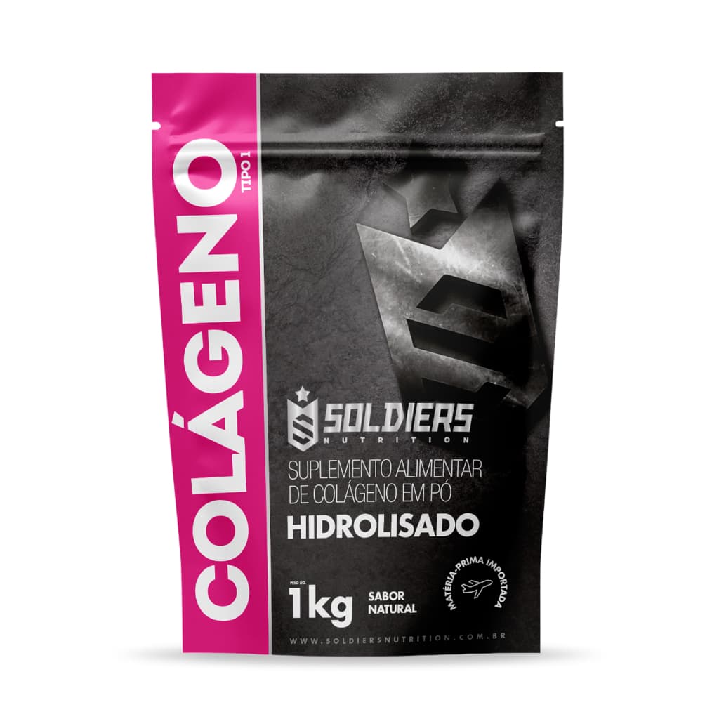 Colágeno Tipo 1 Hidrolisado 100% Puro Importado Soldiers Nutrition Beleza Pele Unhas Cabelos