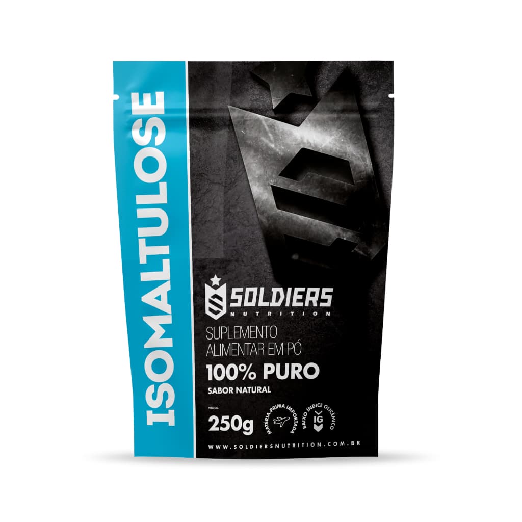 Isomaltulose 250g 100% Puro Importado Soldiers Nutritions Suplemento Carboidrato Esportivo Performance Saúde