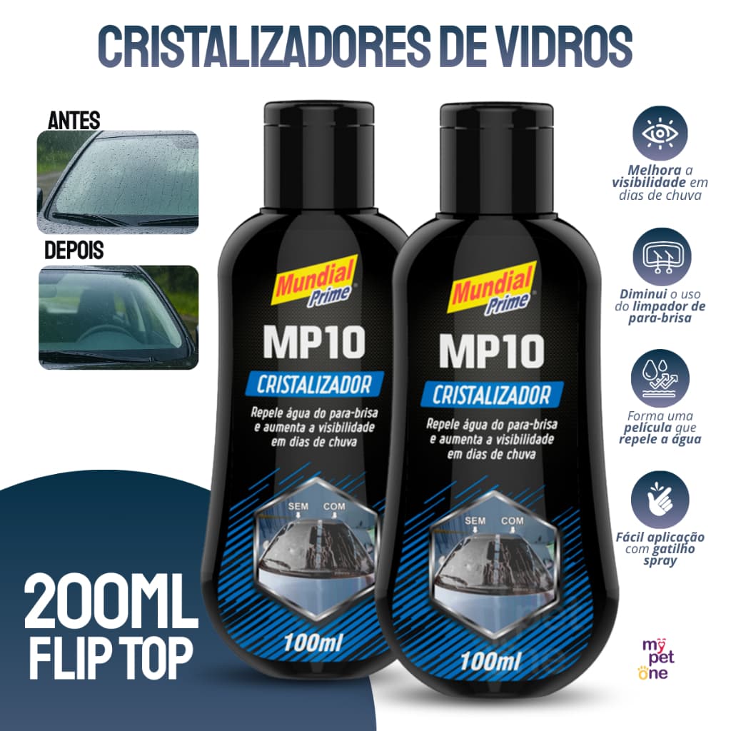 Kit 2 Cristalizador Película Anti-água Mundial Prime - 100ml Flip Top