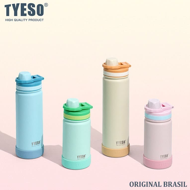 Squeeze Infantil TYESO Garrafinha de Água 420ml&600ml Com bocal para beber diretamente Inclui base antiderrapante