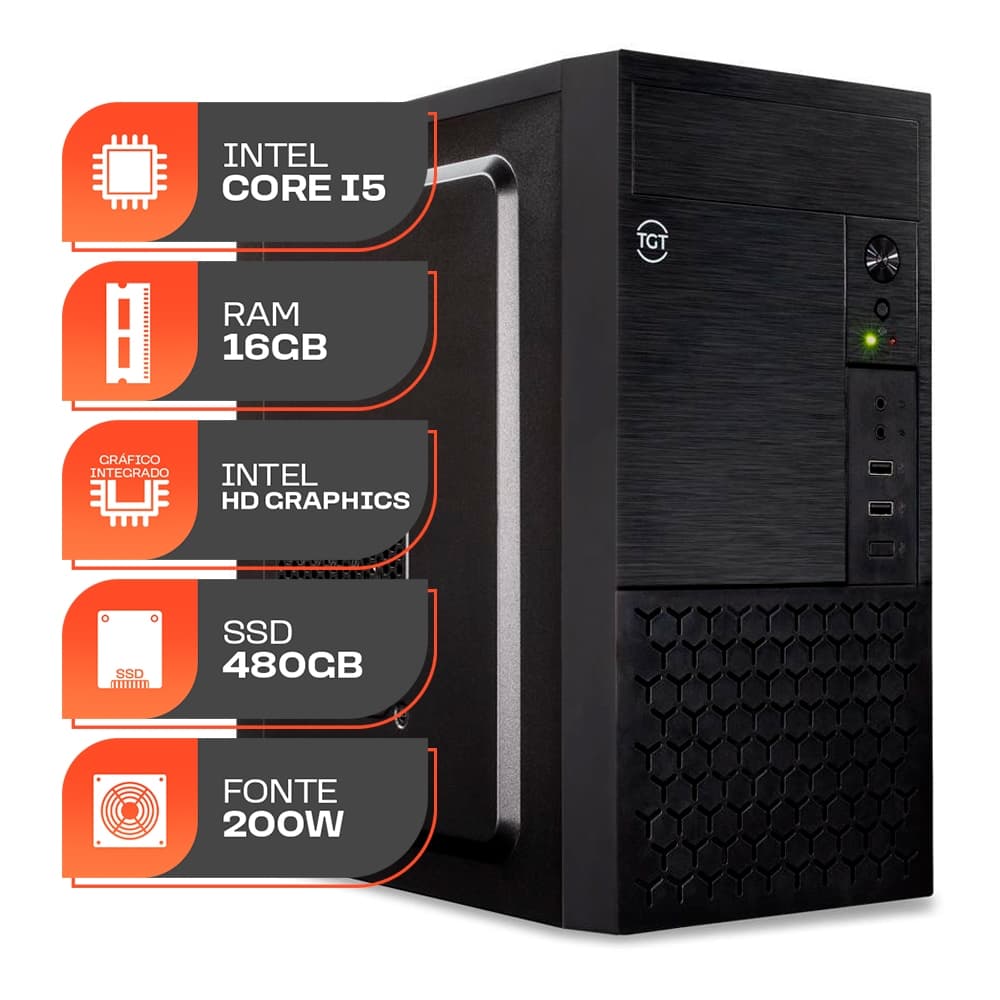 Computador Home Essential S, Intel Core I5, 16GB DE RAM, SSD 480GB