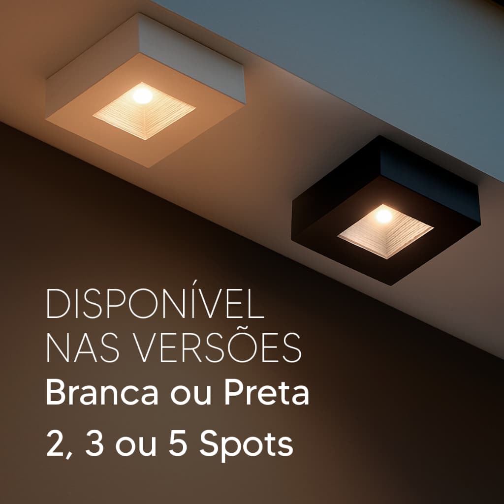 Kit 2, 3 ou 5 Spot Beiral 3000k ou 6500k Led Incluso de Teto Bivolt Alut By Avant