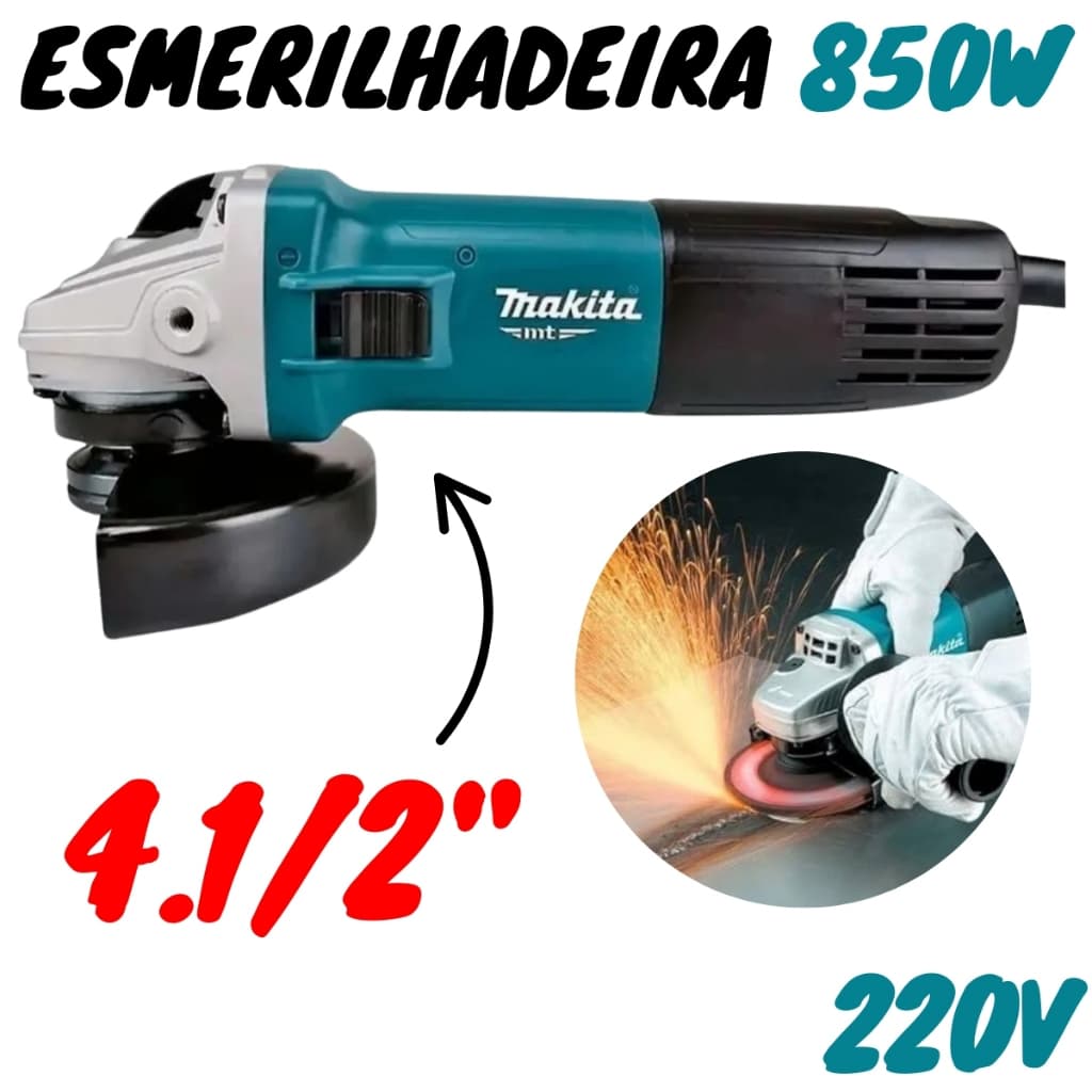 Esmerilhadeira Lixadeira 4.1/2'' (220v) 850w M9510b - Makita