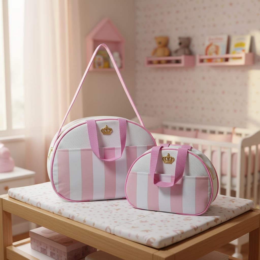 Kit 2 Bolsas Boneca Reborn Princesa Mamãe Reborn Mãe e Filha