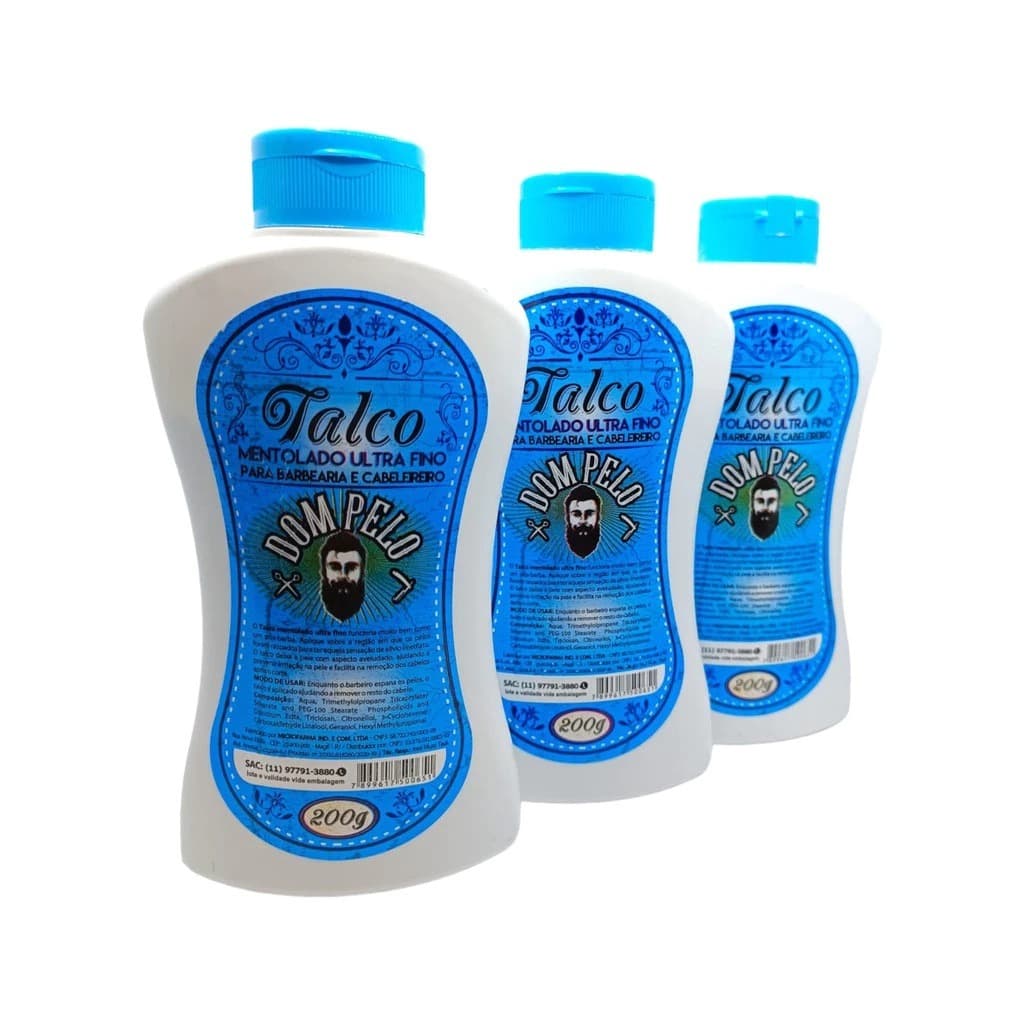 Talco mentolado Ultra fino Barba refrescante - Cuidados masculinos Dom pelo