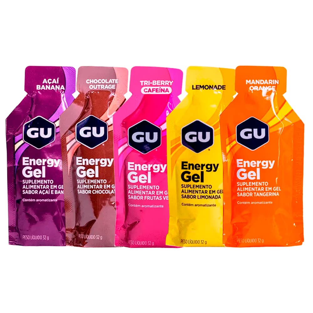 Repositor de Energia Gu Energy Gel - Kit Com 5 Sachês de 32g Cada - Gu Energy