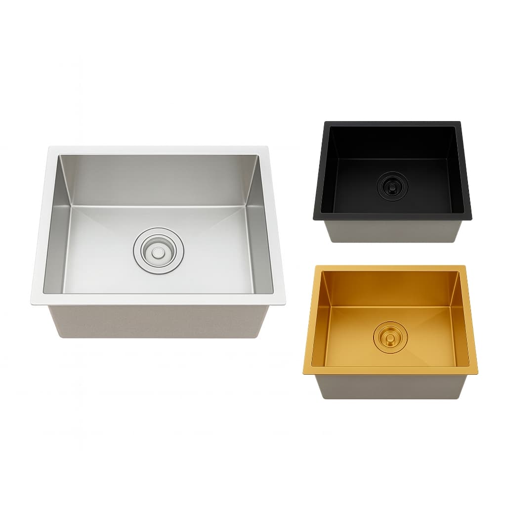 Cuba De Cozinha Gourmet Completa Aço Inox 304 44x44cm Embutir e Sobrepor Brinovar
