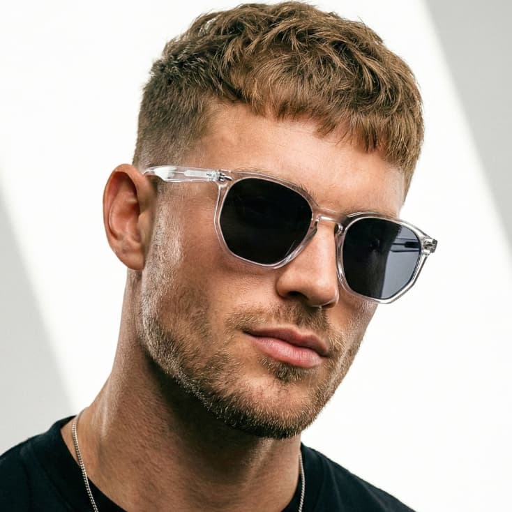 Óculos de Sol Cristal Transparente Premium Mais Vendido Tendencia Verão uv400 Masculino Feminino