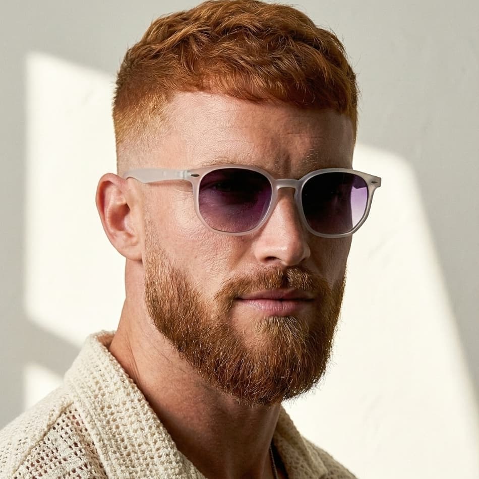 Oculos de Sol Hexagonal Original Premium Branco Degrade Tendencia Classico uv400 Masculino Feminino