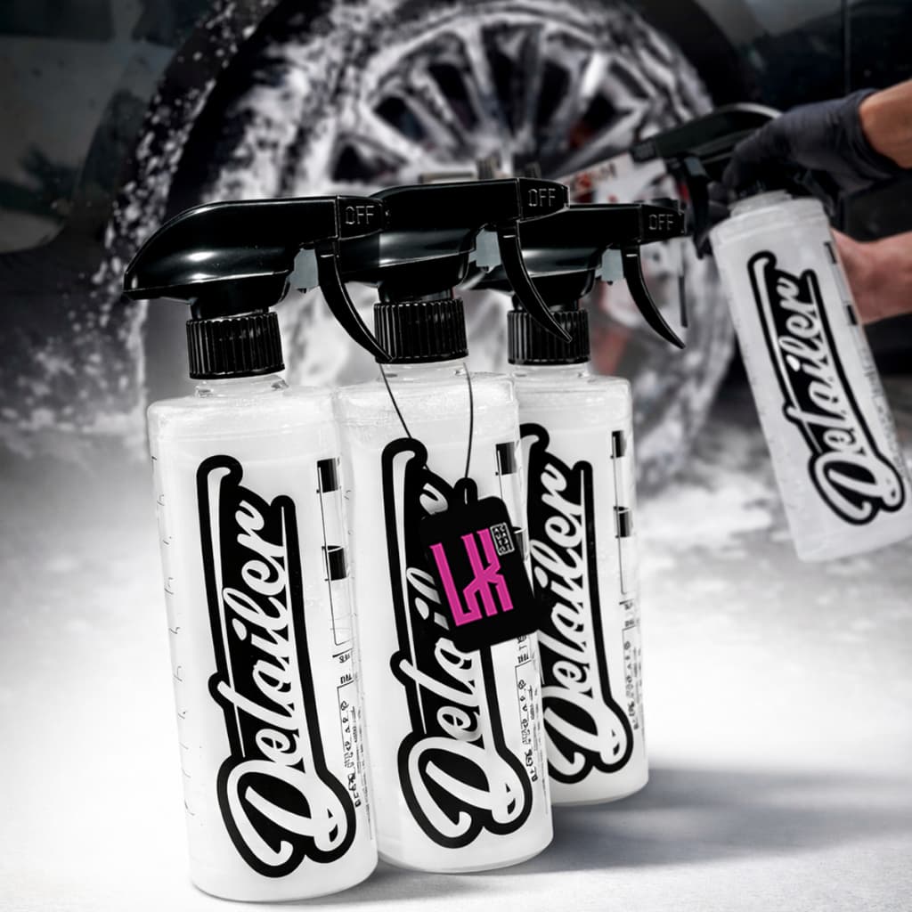 Kit 3 Pulverizador Borrifador Gerador de Espuma 500ml Detailer Dilui Apc Shampoo Descontaminante