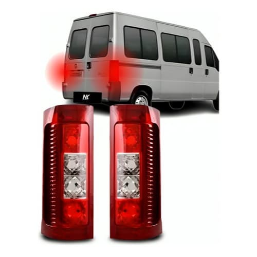 Par/Un Lanterna Traseira Ducato 2005 2006 2007 2008 2009 2010 2011 2012 2013 2014 2015 2016 2017 Fumê Claro 1ª Linha