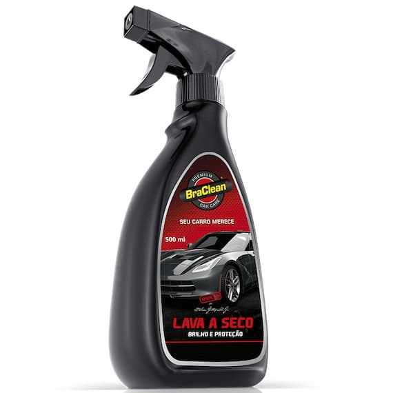 Melhor Lava a Seco 500ml uso rapido sem agua limpeza externa e brilho para carro BraClean