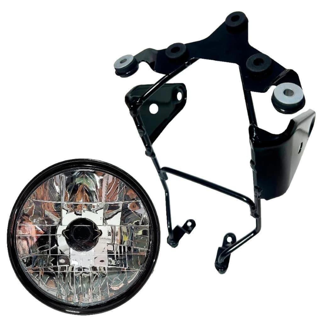 Kit Farol Completo + Suporte Aranha Galhada Honda CG 150 Titan 2004 2005 2006 2007 2008