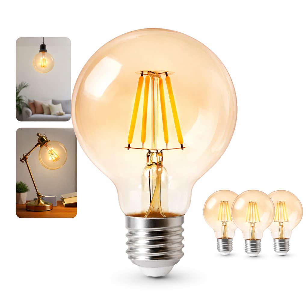 Lampada LED Filamento Vintage Flite G80, 4W, E27, 2200K, Bivolt, Luz Quente, FLT-G80-4W-V2