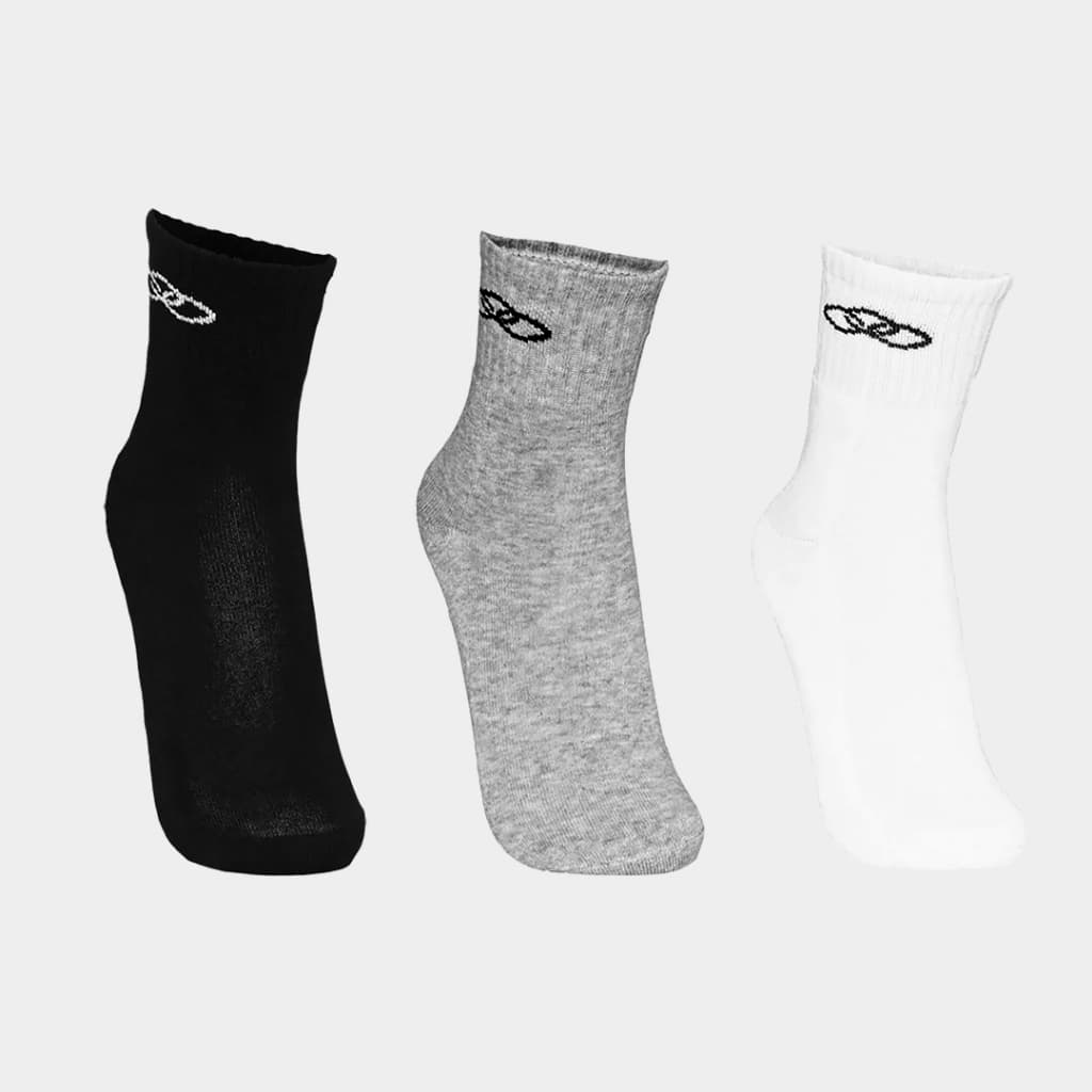Meia Feminina Olympikus Kit 3 Pares Cano Medio 81921