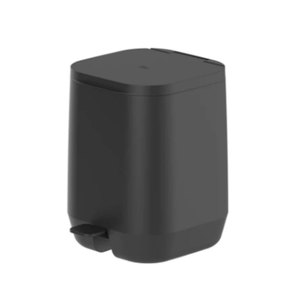 Lixeira de Pedal Aura Preta 6L  Ou