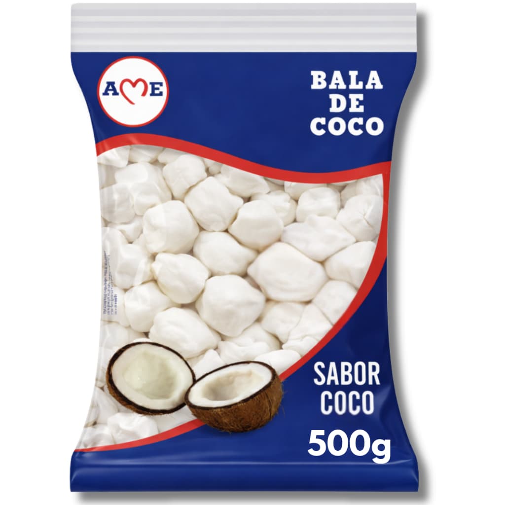 Balas De Coco ''Tipo'' Caseira 500g Ame Ideal para Mesa de Doces, Lembrancinhas e Casamentos