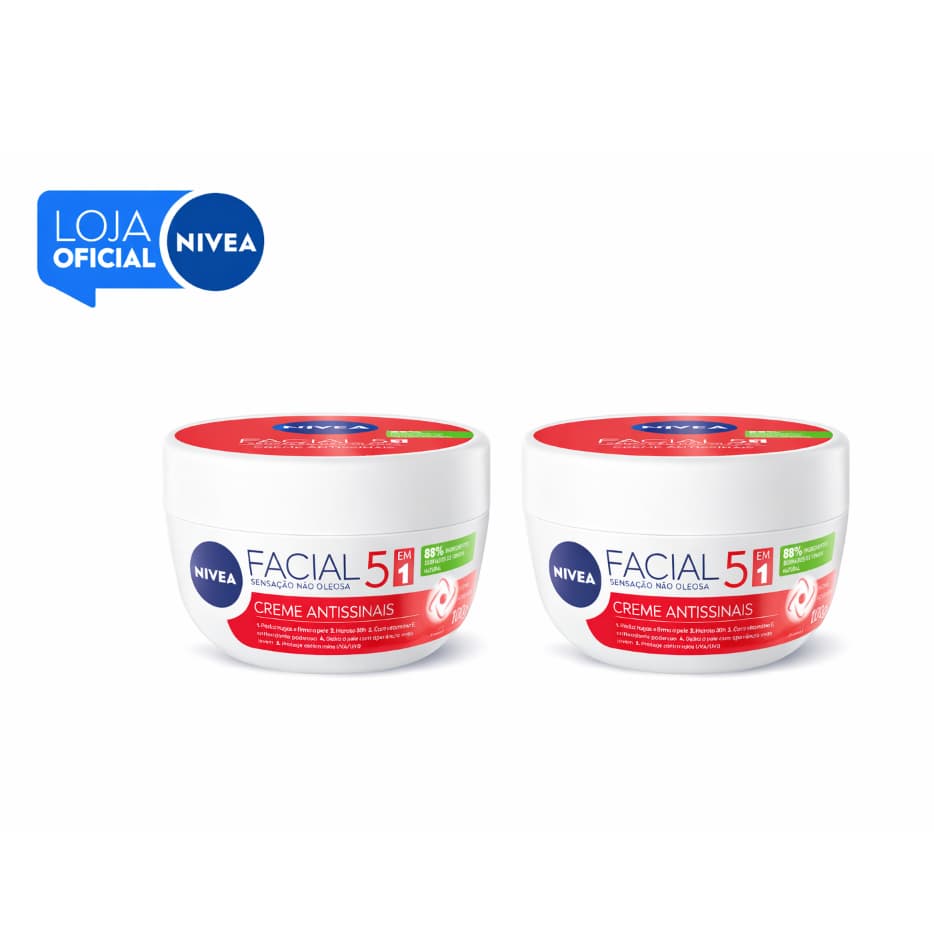 KIT NIVEA Creme Facial Antissinais 100g - 2 unidades