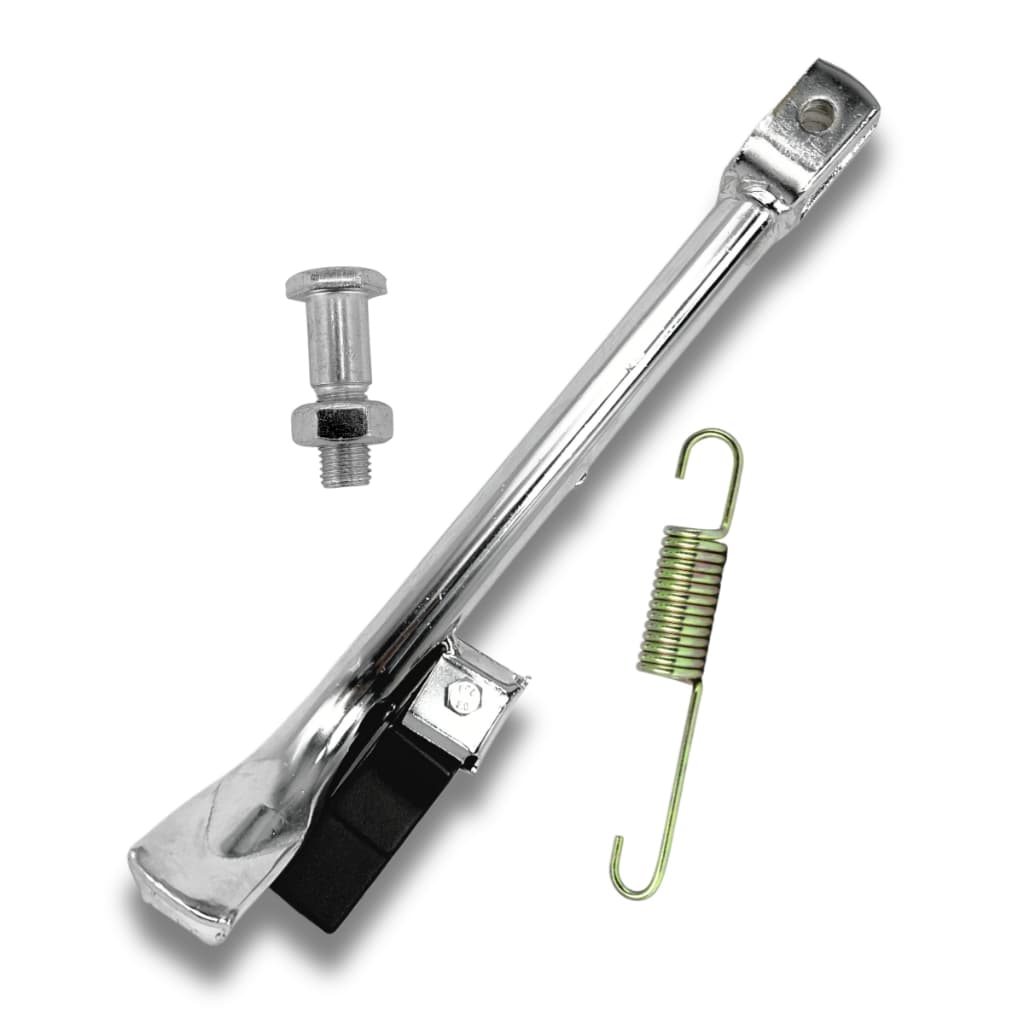 Kit Cavalete Lateral Titan 150 Fan 125 150 Cromado com Borracha Apoio Mola Parafuso