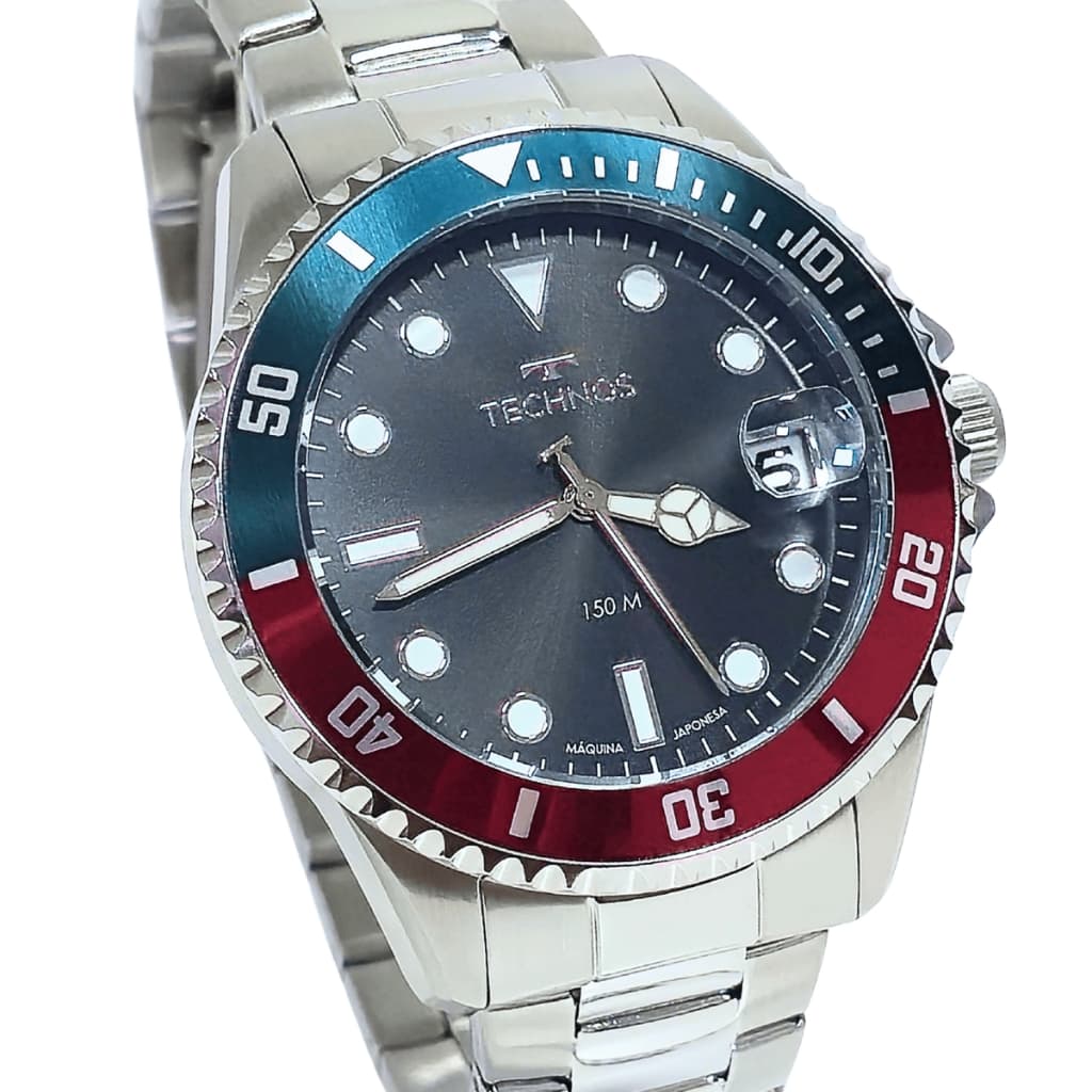 Relógio Technos Masculino Analógico Acqua Prateado 2415DZ/1P