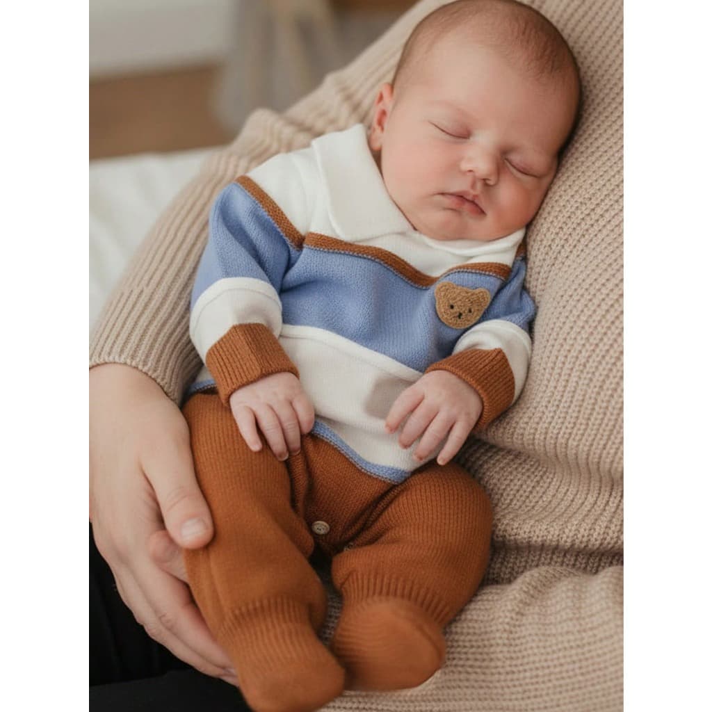 Macacão para bebê Tricô Mateo