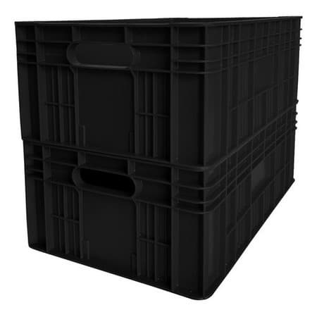 Kit 2 Caixa Plástica Fechada Agrícola Multiuso Ecommerce Separação Logística Lojas Auto Peças