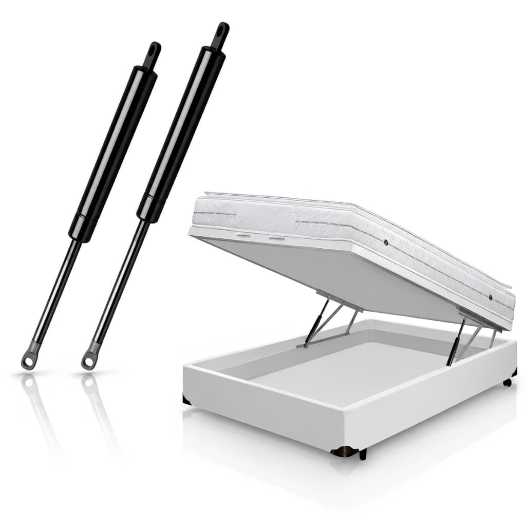 Par Amortecedor a Gás Para Cama Box Baú 1000n 100kgf MG20181 Pistão a Gás Cama Box Baú Casal