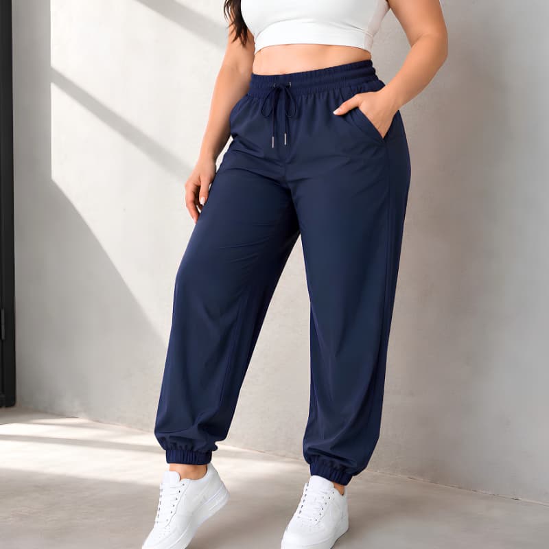 Calça Feminina Jogger Tactel Modelagem Solta Casual Academia Treino Confortável