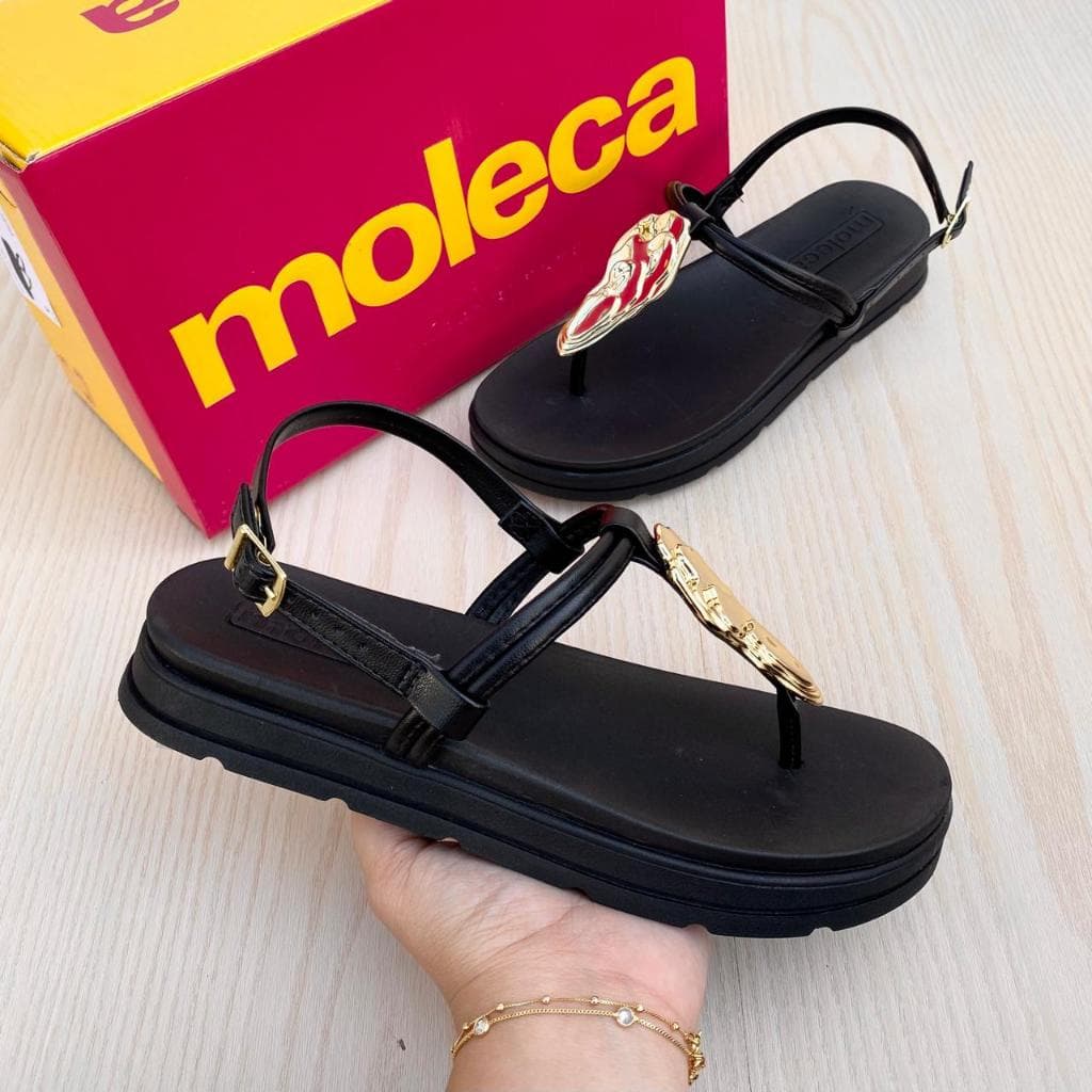 Sandália Rasteirinha Feminina Moleca Slide Confortável Moda Verão Lançamento