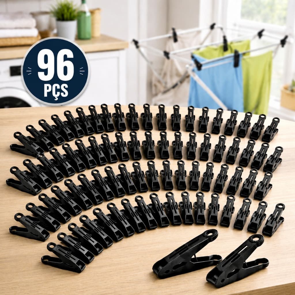 Kit 96 Prendedores Plástico Varal Roupa Pregador Reforçado