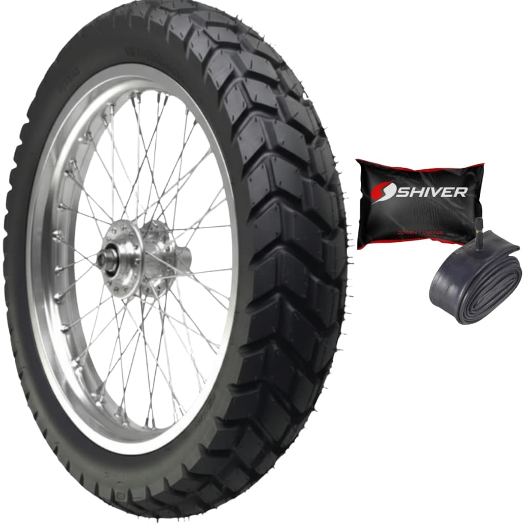 Pneu Pirelli 110/90-17 Xre 190 Bros 150 Bros 160 60p uso com camara Mt60 Pirelli + Camara