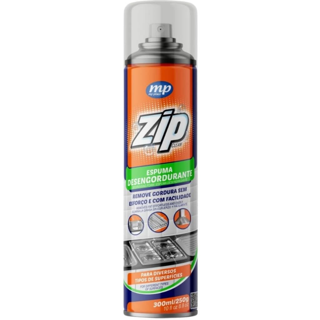 Espuma Desengordurante Spray 300ml Zip My Place