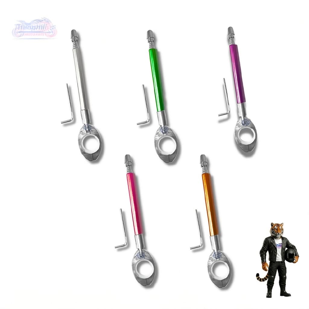ANTENA CORTA PIPA MOTO RETRÁTIL ANTI CEROL AÇO INOX GUIDÃO