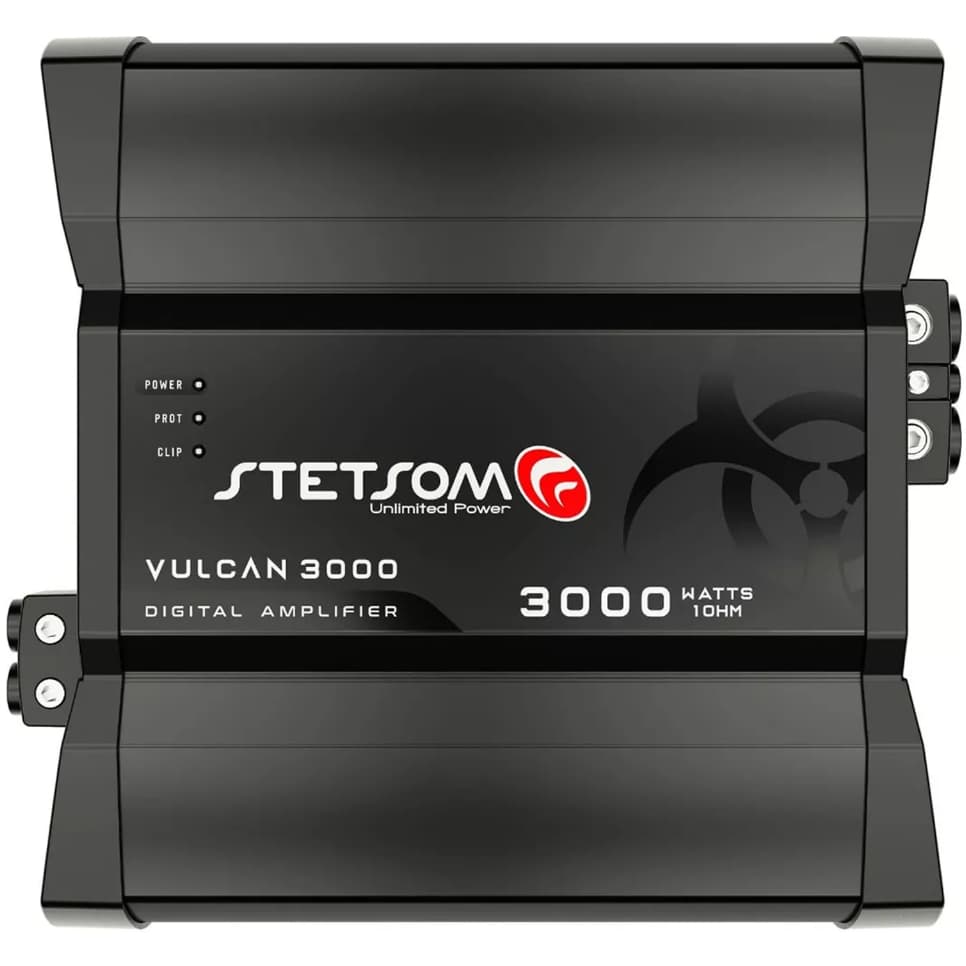 Módulo Automotivo Stetsom Vulcan 3000 3000W RMS Som Automotivo Digital 1, 2 ou 4 Ohms