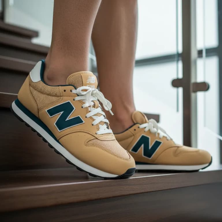 Tênis New Balance Masculino 500v2 Clássico Casual Moderno Couro Confortável Original