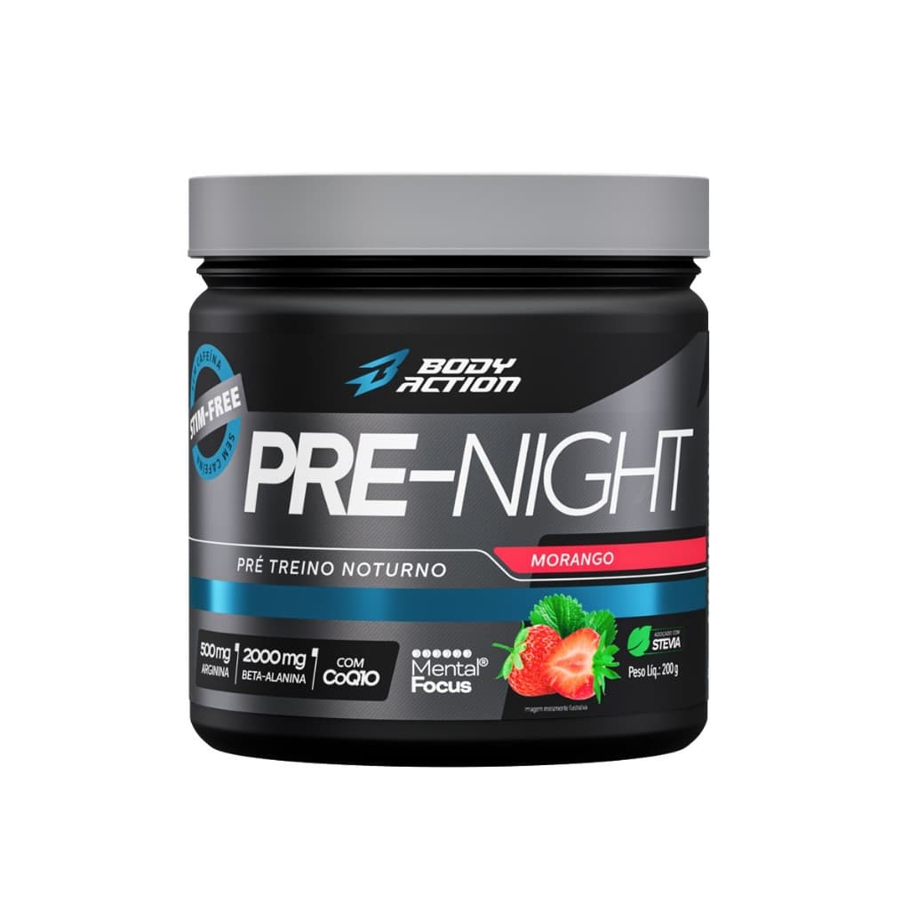 Pre Treino Sem Cafeína Pre Night 200g Bodyaction