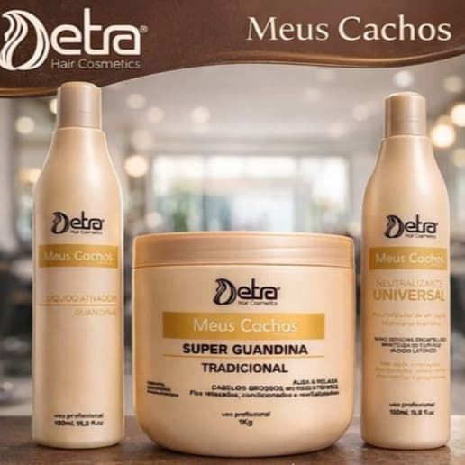 Kit Guanidina Hidróxido De Cálcio Relaxamento Alisamento soltura de cachos 1kg 3 passos profissional