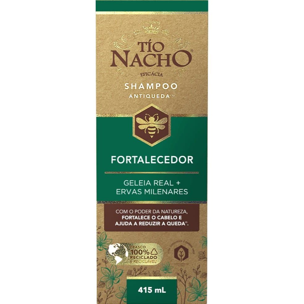 Shampoo Tio Nacho Fortalecedor 415ml - Antiqueda e Ervas Milenares