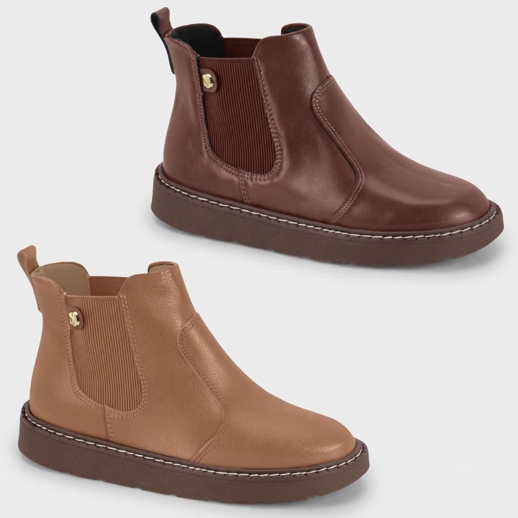 Bota Feminina Modare Chelsea Ultra Conforto Cano Curto Original