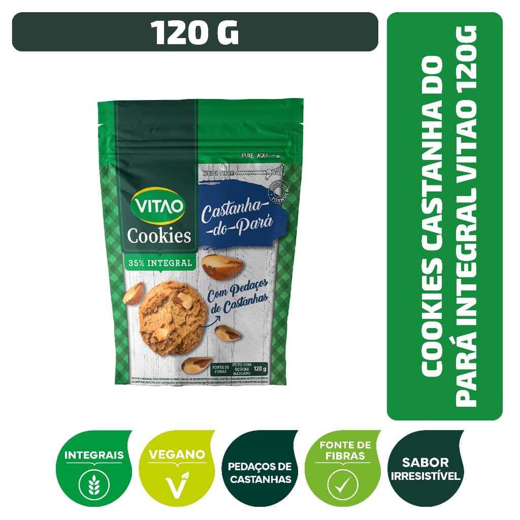 Cookies Castanha-do-Pará Integral Vitao 120 g