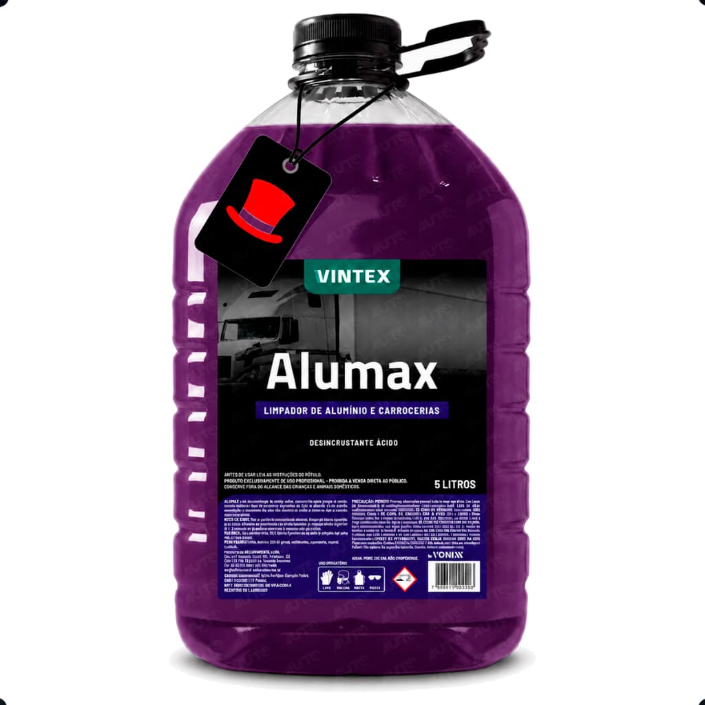 Limpa Baú Alumínio Alumax 5 Litros Limpa Alumínio Automotivo Rodas Baú Chassis