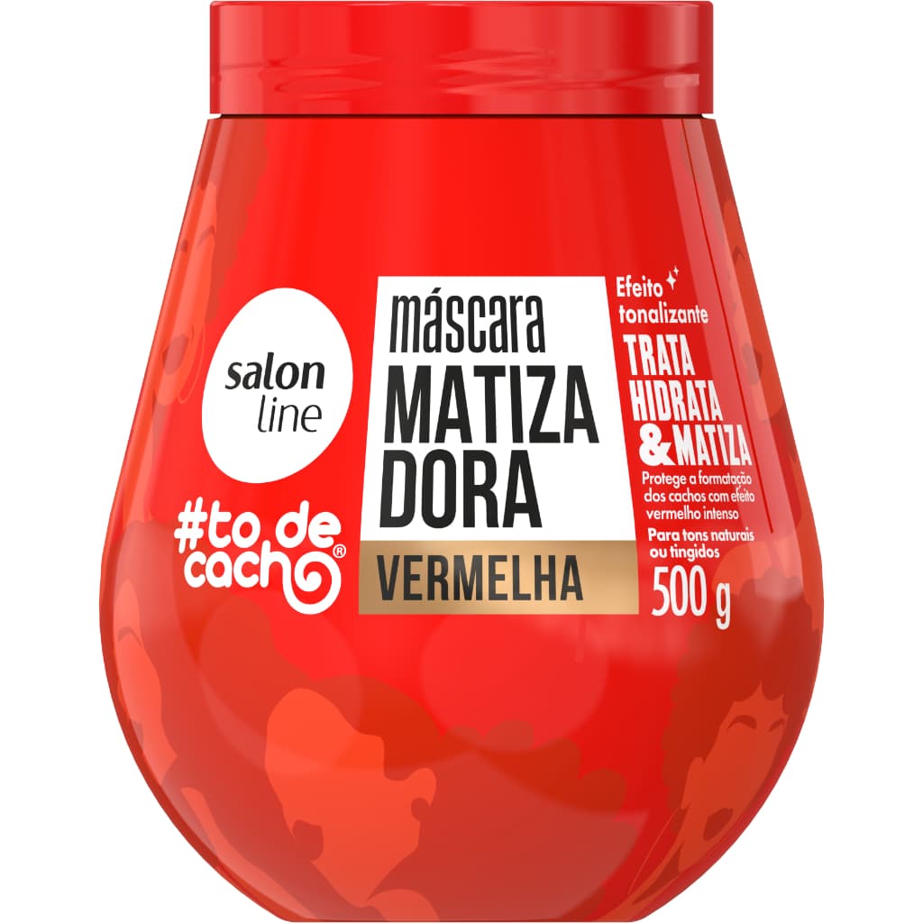 Máscara de Hidratação Matizadora Vermelha #todecacho Salon Line 500g