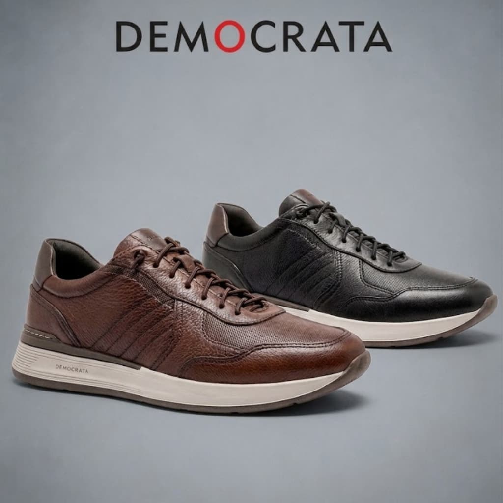 Tênis Masculino Democrata Mark Hi-Soft Tênis Masculino Original Sapatênis Masculino Confortável