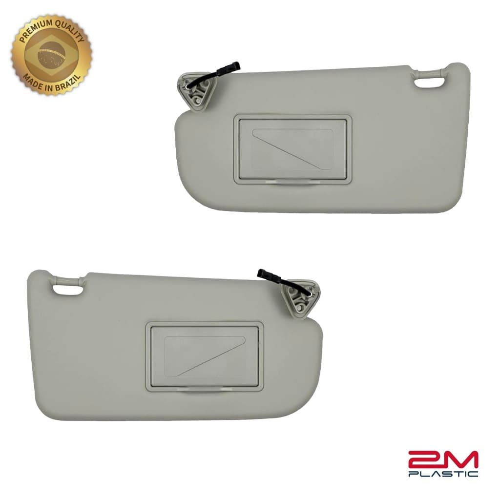 2MPLASTIC Quebra sol Hyundai Tucson 2006 - 2017 Com Espelho Cinza ou Bege Com e Sem luz