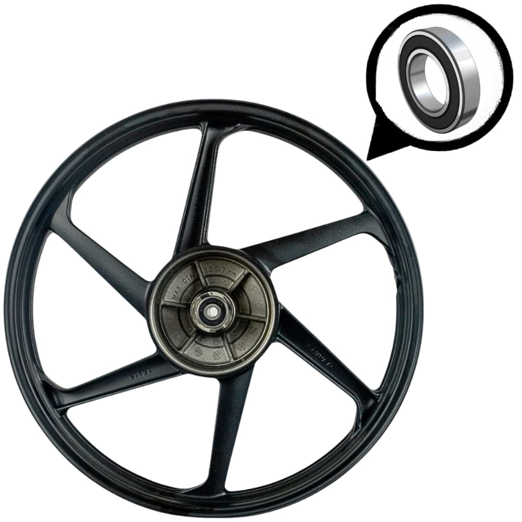 RODA TRASEIRA LIGA LEVE TITAN150 160 MODELO 6 PONTAS (COM ROLAMENTOS) SHIVER