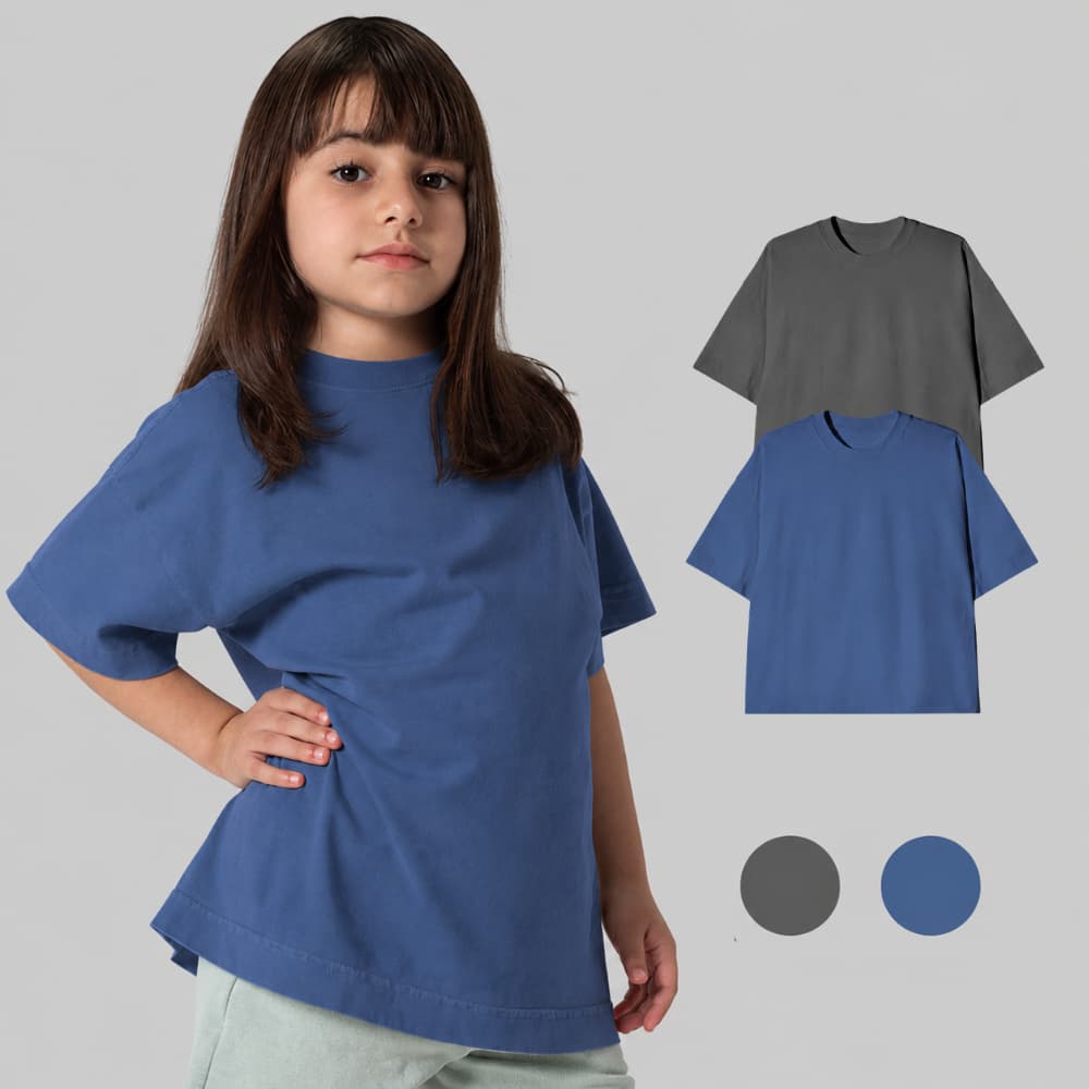 Camiseta Heavy Oversized Infantil 100% Algodão 220g – BRUNX